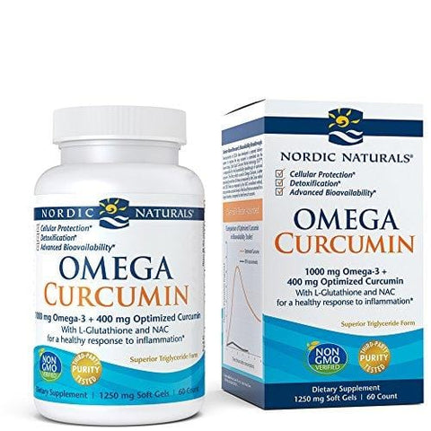 Nordic Naturals Omega Curcumin - Cellular Level Protection, Antioxidant and Anti-Inflammatory, 60 Soft Gels