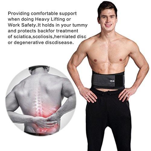 XXL Breathable Back Support Belt for Men & Women Anti-Skid Lumbar Support  for Heavy Lifting & Herniated Discs