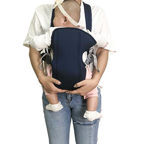 Pomeat Breathable Flip Baby Carrier Backpack with Removable Cushion,Infant Carrier,0-16 Months, Navy