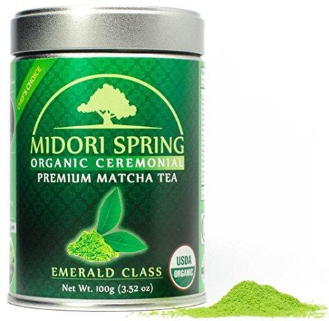 Organic Ceremonial Matcha - Emerald Class - Chef's Choice Quality Japanese Matcha Powder, Kosher, USDA (100g)