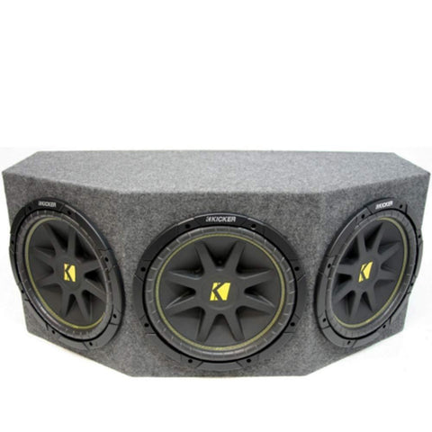 Triple 12" Kicker Comp Loaded Subwoofer Box Enclosure (10C12-4)