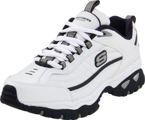 Skechers Sport Men's Energy Afterburn Lace-Up Sneaker,White/Navy,10.5 XW US