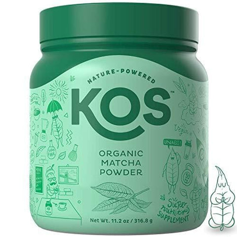 KOS Organic Matcha Powder | No Additives, 100% Pure Matcha Green Tea Powder | USDA Organic, High In Antioxidants, Clean Energy Promoting Plant Based Ingredient, 316.8g, 120 Servings