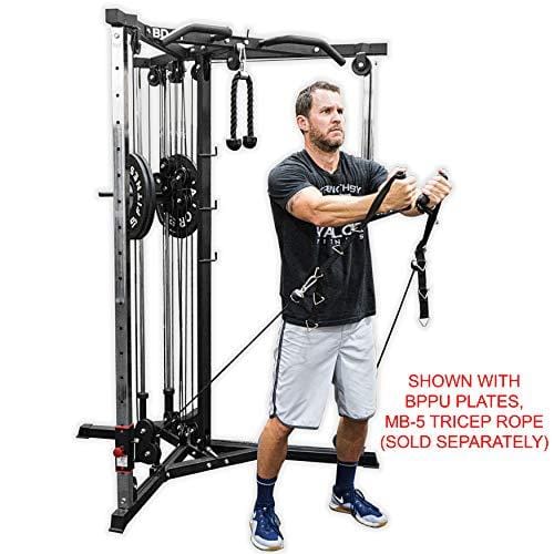 Valor Fitness BD61 Cable Crossover Station with LAT Pull, Row Bar, an