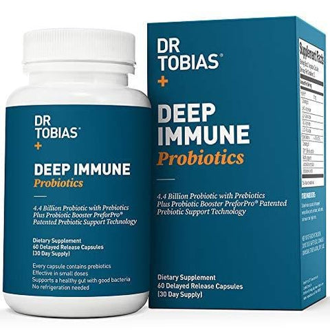 Dr Tobias Deep Immune Probiotic - Plus Ultimate Prebiotic (Patented) - Shelf Stable