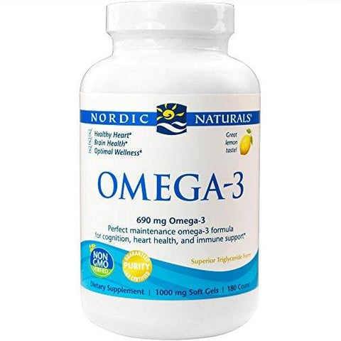 Nordic Naturals - Omega-3, Cognition, Heart Health, and Immune Support, 180 Soft Gels (FFP)