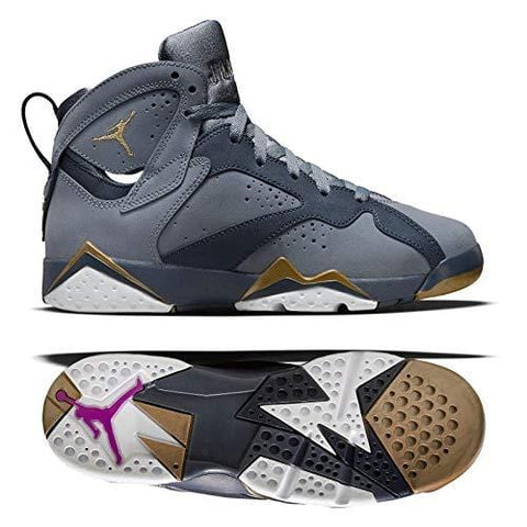 Nike Air Jordan 7 Retro GG 442960-407 Blue Dusk/Gold/Obsidian/White Kids Shoes (4Y)