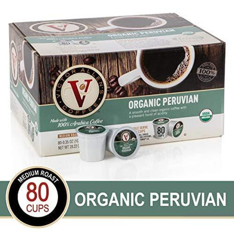 Organic Peruvian for K-Cup Keurig 2.0 Brewers, 80 Count Victor Allen's Coffee Medium Roast Single Serve Coffee Pods