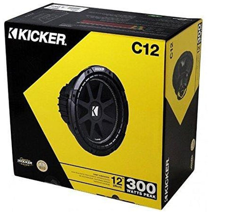 Kicker 43C124 12" 300W 4-Ohm COMP Series Car Audio Sub Subwoofer C12