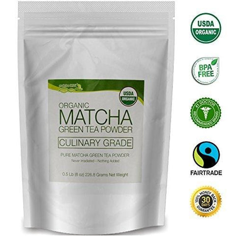 MatchaDNA USDA Organic Matcha Green Tea Powder Culinary Grade Powdered Matcha - High in antioxidants (8 Ounce)