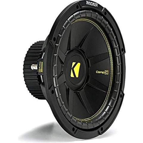 Kicker 12 Inch CompC 300 Watt RMS 4 Ohm Single Voice Coil Subwoofer | 44CWCS124