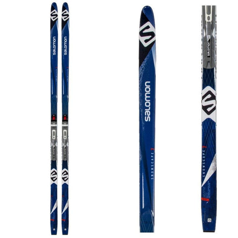 Salomon Snowscape 7 Cross Country Skis with Bindings 2017 - Large/Black