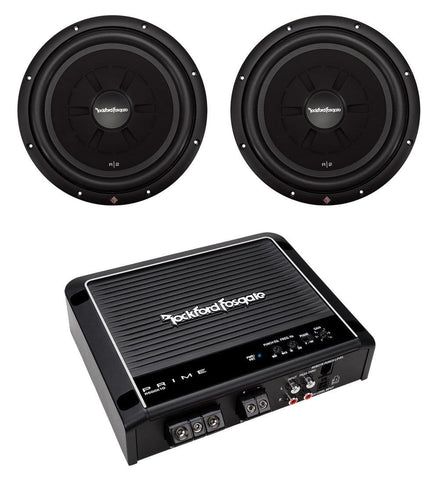 2) Rockford Fosgate R2SD4-12 12" Shallow Car Subwoofers+R500X1D Mono Amplifier