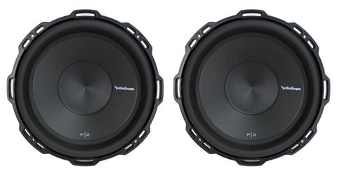 2) Rockford Fosgate P2D2-12 12" 1600Watt 2-Ohm Punch Series Car Audio Subwoofers