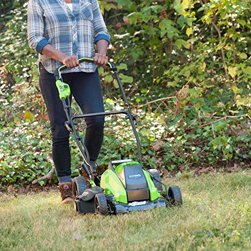 Greenworks 18-Inch Reel Lawn Mower with Grass Catcher 25062