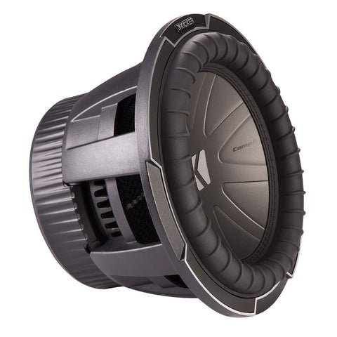 Kicker CompQ10 Q-Class 10-Inch (25cm) Subwoofer, Dual Voice Coil 4-Ohm