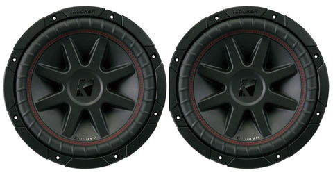 2) Kicker 700 Watt 10 Inch CompVR 2 Ohm SubwooferS Car Power Subs | 43CVR102