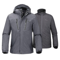 OutdoorMaster Men s 3 in 1 Ski Jacket Winter Jacket Set with Fleece Ultra Pickleball