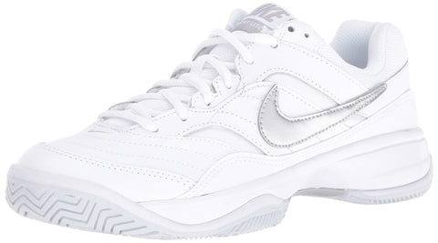 Nike Women's Court Lite Tennis Shoe, White/Metallic Silver/Medium Grey, 8.5 Regular US [product _type] Nike - Ultra Pickleball - The Pickleball Paddle MegaStore