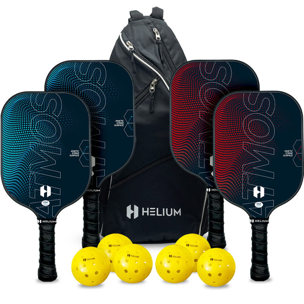 Helium Pro Carbon Fiber Pickleball Paddle Set of 4 - USAPA Certified P ...