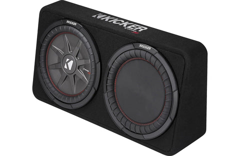 Kicker 1000W 12" 2-Ohm Slim Shallow Subwoofer Sealed Enclosure | 43TCWRT122