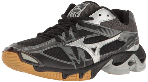 Mizuno Wave Bolt 6 Womens Volleyball Shoes, Black/Silver, 8 B US [product _type] Mizuno - Ultra Pickleball - The Pickleball Paddle MegaStore