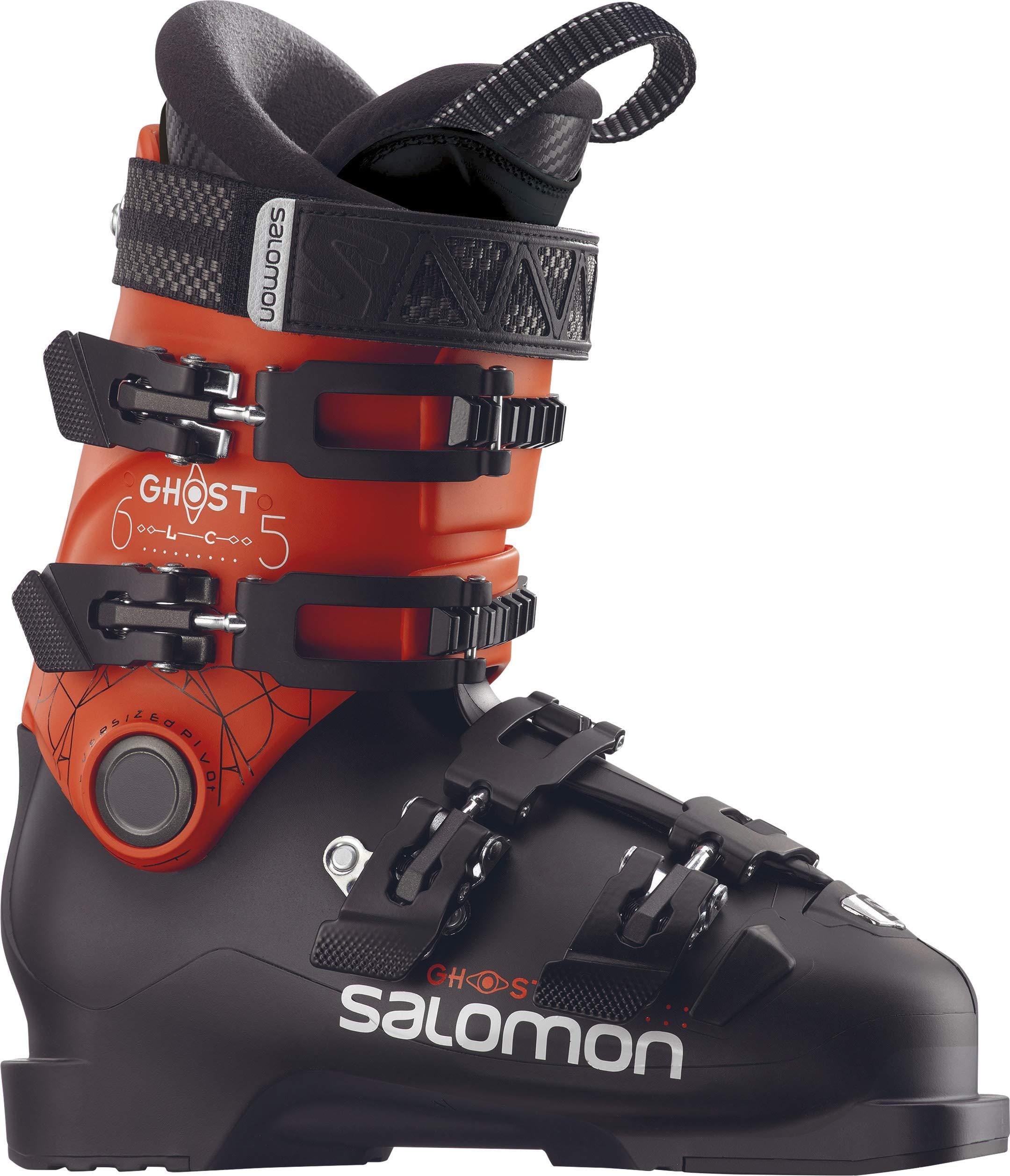 SALOMON Ghost LC 65 Ski Boots Kid's Black/Orange Sz 6.5 (24.5)