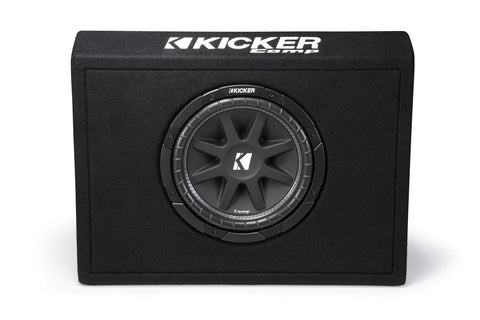 Kicker Single 10-Inch Comp 4 Ohm 150W Loaded Subwoofer Enclosure Box | 43TC104