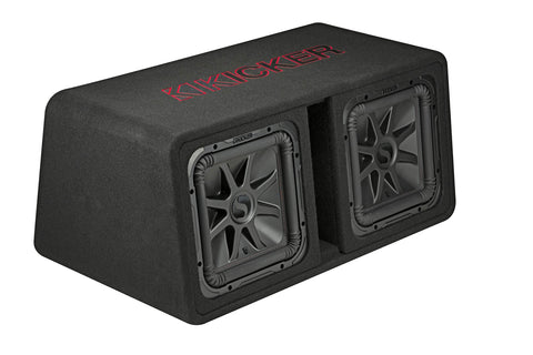 KICKER 45DL7R122 Dual 12" L7R 2-Ohm Loaded Vented Enclosure - 1200 Watts RMS