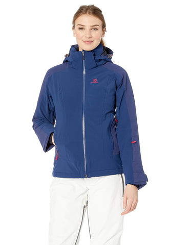 Salomon Women's Brilliant JACKET, Medieval Blue, X-Large