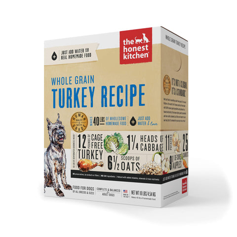 The Honest Kitchen Human Grade Dehydrated Organic Grain Turkey Dog Food 10 lb - Keen