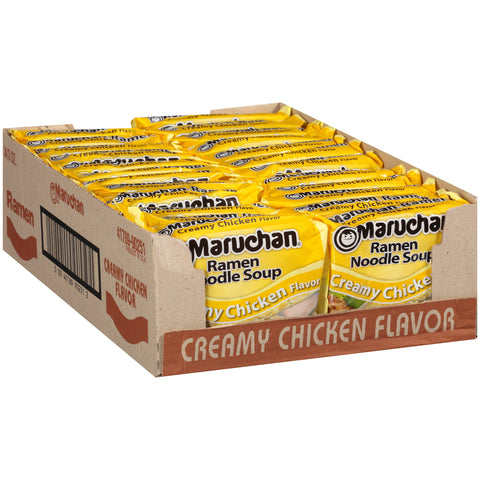 Maruchan Ramen Creamy Chicken Flavor, 3 oz, 24 pack